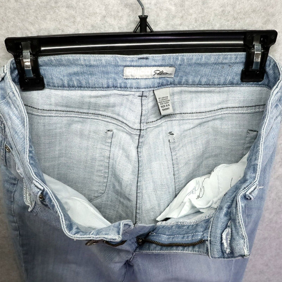 Chicos Jeans 0.5 Short Petites 6P Blue Flare Leg Platinum Charm SH Stretch Denim - Picture 11 of 12